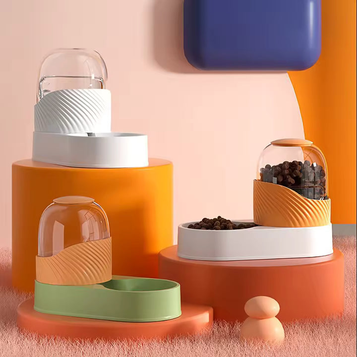 Large Capacity Dog Auto Feeder &amp; Water Dispenser