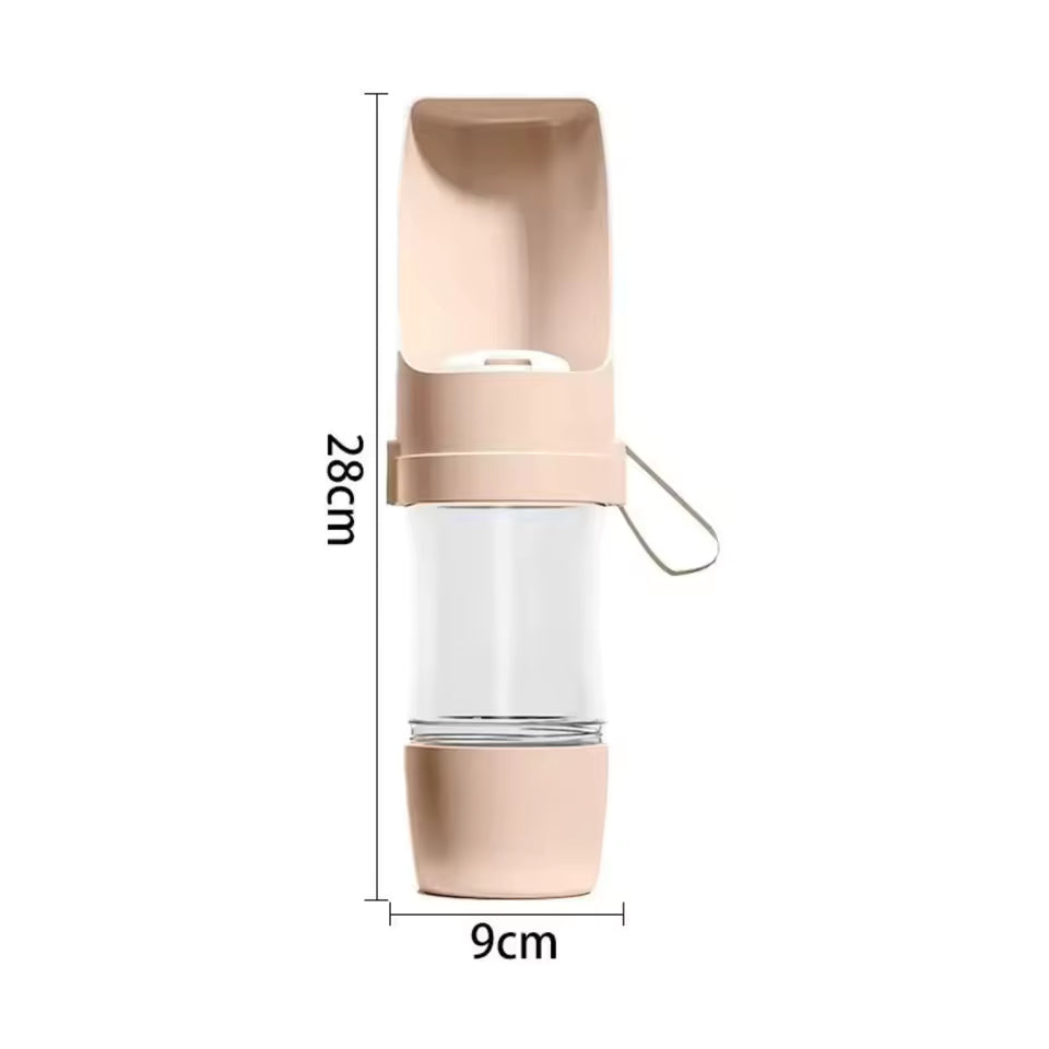 Portable Dog Water Bottle with Food Storage