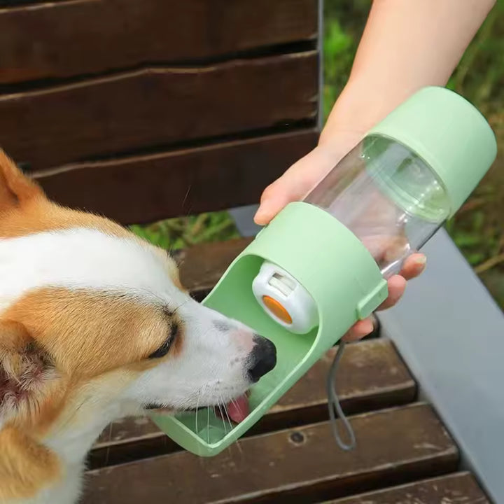 Portable Dog Water Bottle with Food Storage