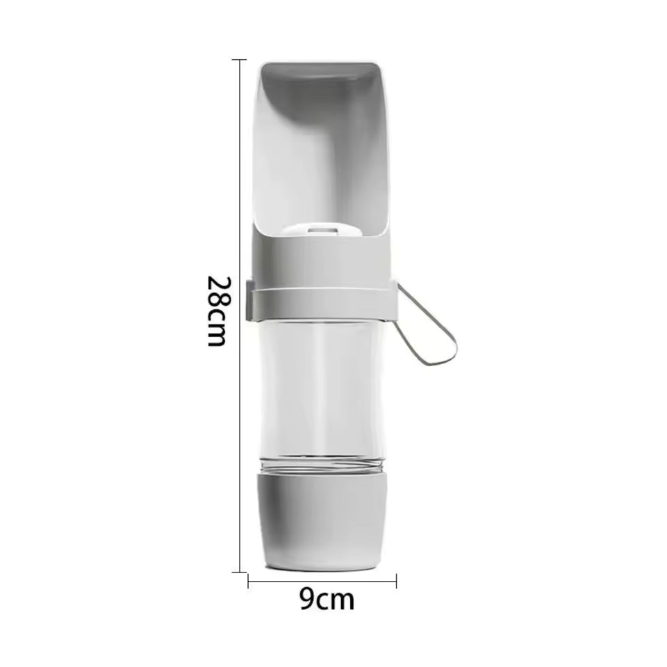 Portable Dog Water Bottle with Food Storage