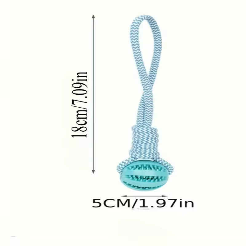 Interactive Rope &amp; Rubber Treat Ball Dog Toy
