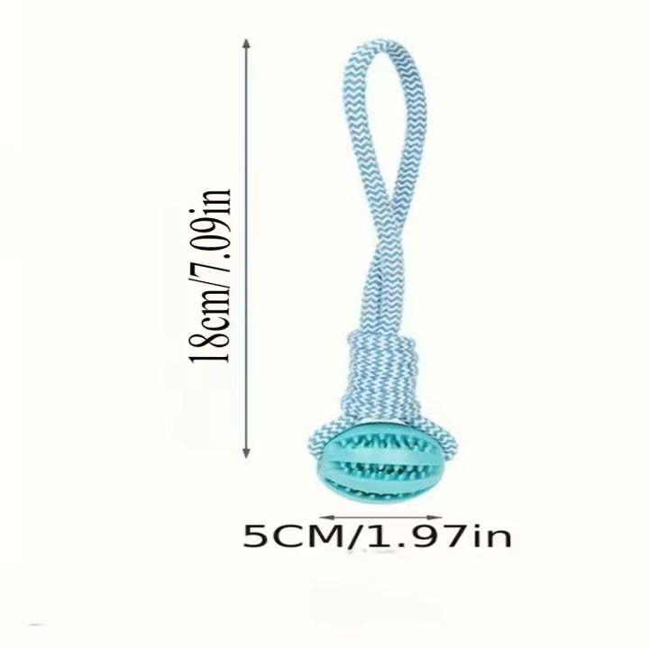 Interactive Rope &amp; Rubber Treat Ball Dog Toy
