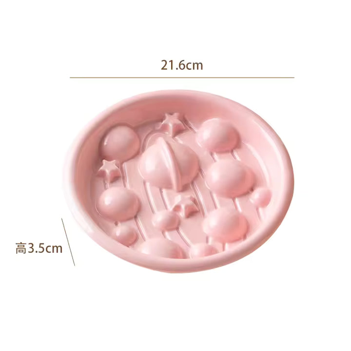 Slow Feed Elevated Ceramic Dog Bowl