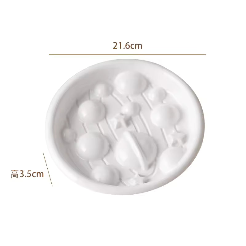 Slow Feed Elevated Ceramic Dog Bowl
