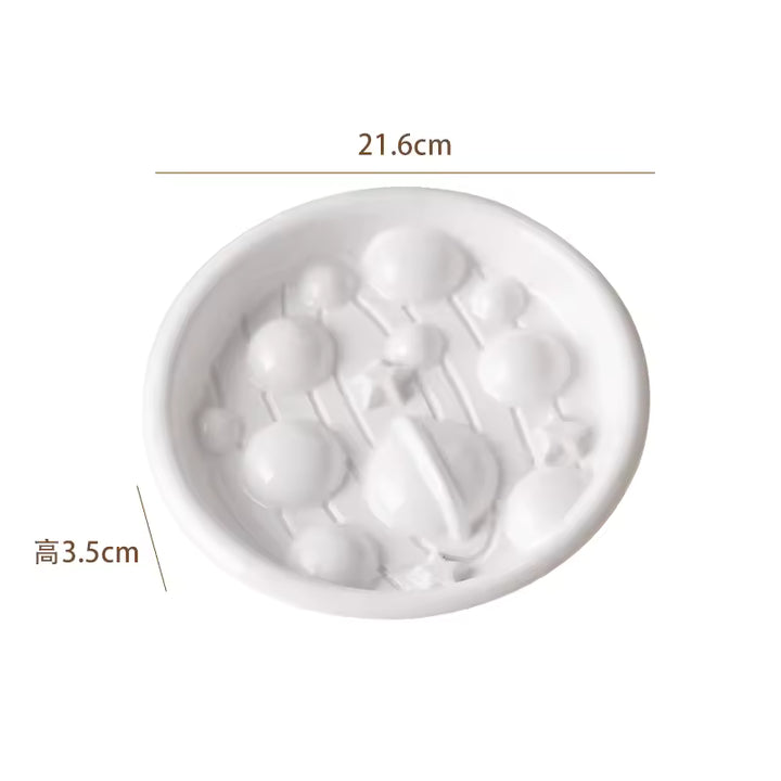 Slow Feed Elevated Ceramic Dog Bowl