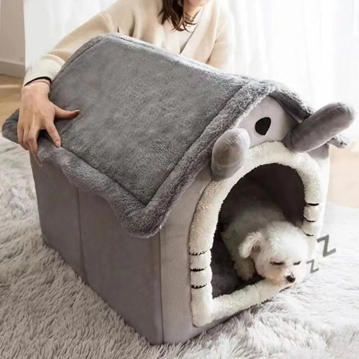 Cozy All Season Dog House Bed