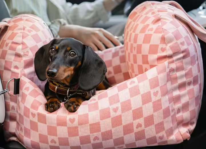 Portable Dog Car Booster Seat Bed