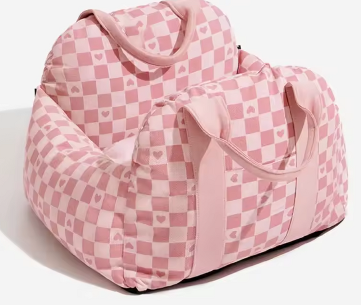 Portable Dog Car Booster Seat Bed