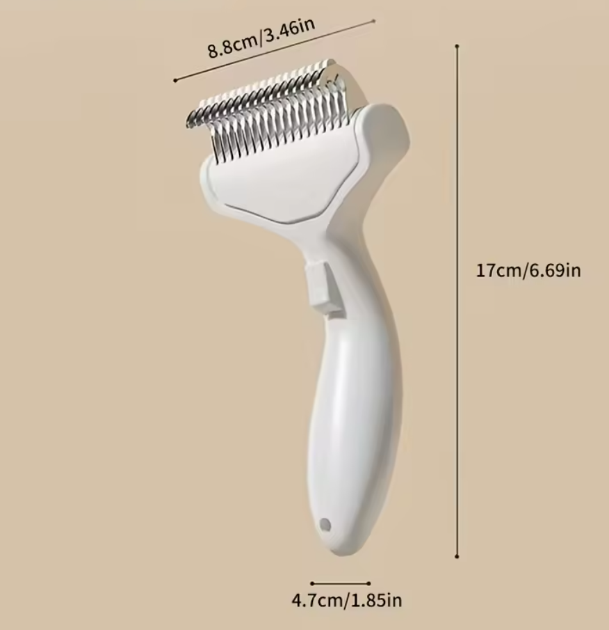 Curved Stainless Steel Dog Deshedding Brush