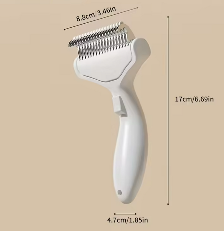 Curved Stainless Steel Dog Deshedding Brush