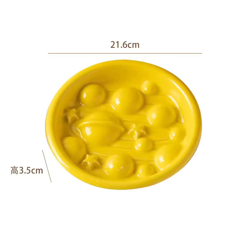 Slow Feed Elevated Ceramic Dog Bowl